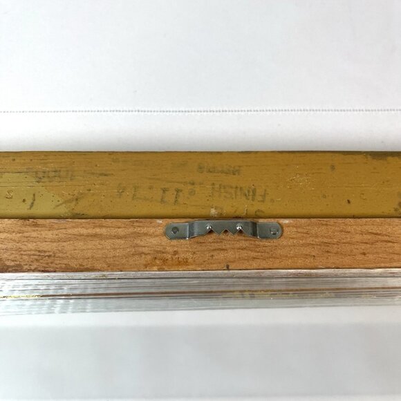 Vintage 70s Gold Gilt Ornate Picture Frame w/ Glass Baroque Rococo Mid Century - Picture 3 of 9